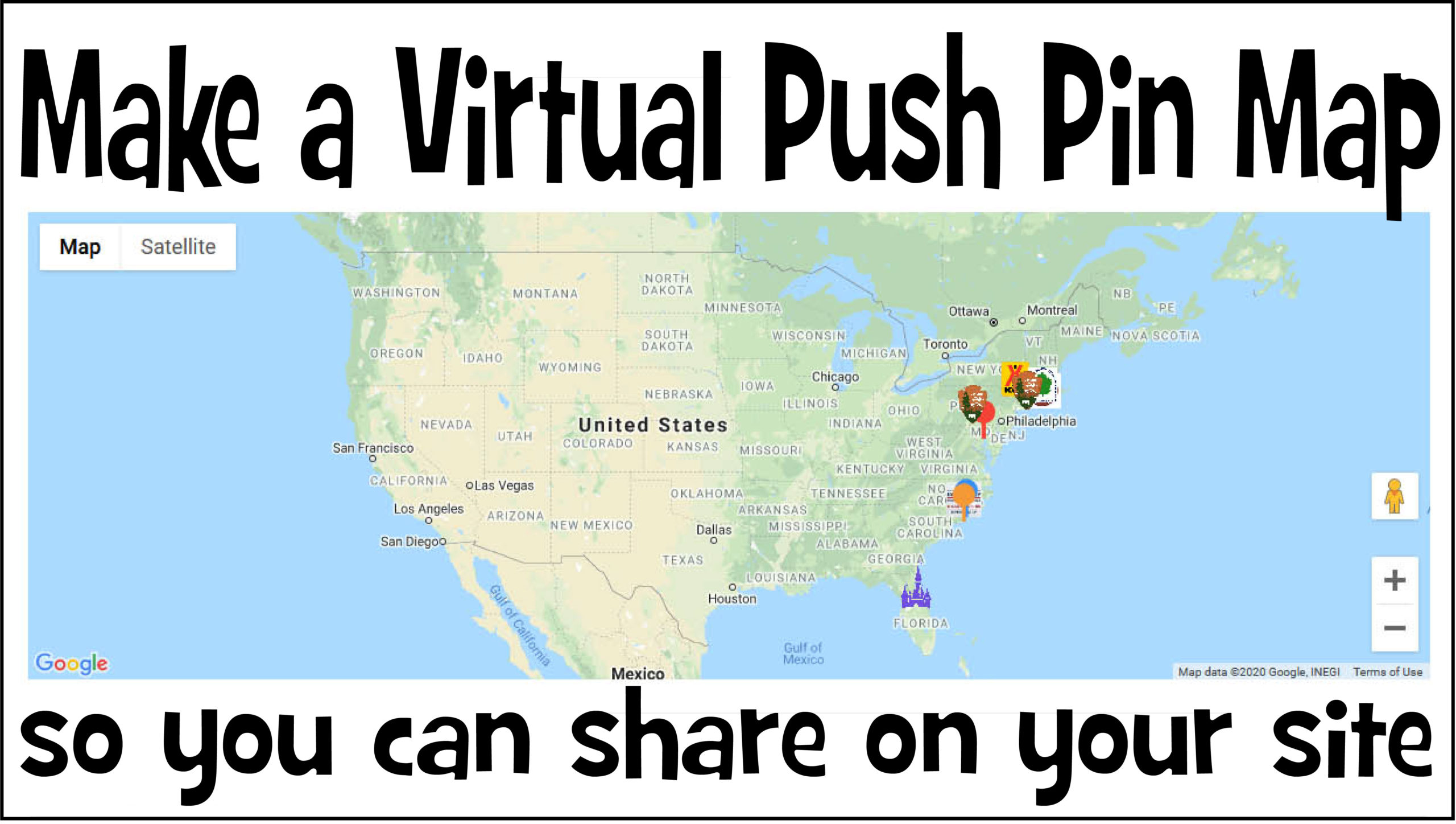 Make Your Own Virtual Push Pin Travel Map - Wander to Lost